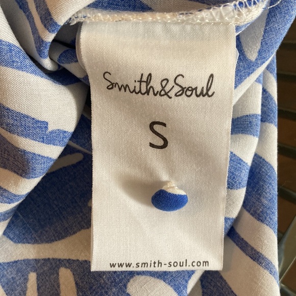 Smith & Soul abstract print short sleeve top size small - Picture 5 of 13